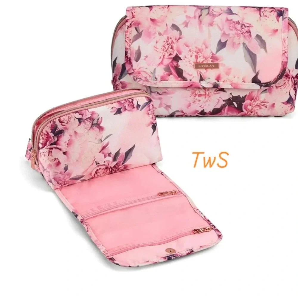 Sophia Art‎ Pink Peony Floral Travel Hanging Toiletry Makeup Organizer Bag